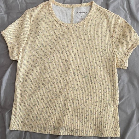 YELLOW FLORAL ARIZONA CROP TOP - Picture 1 of 2